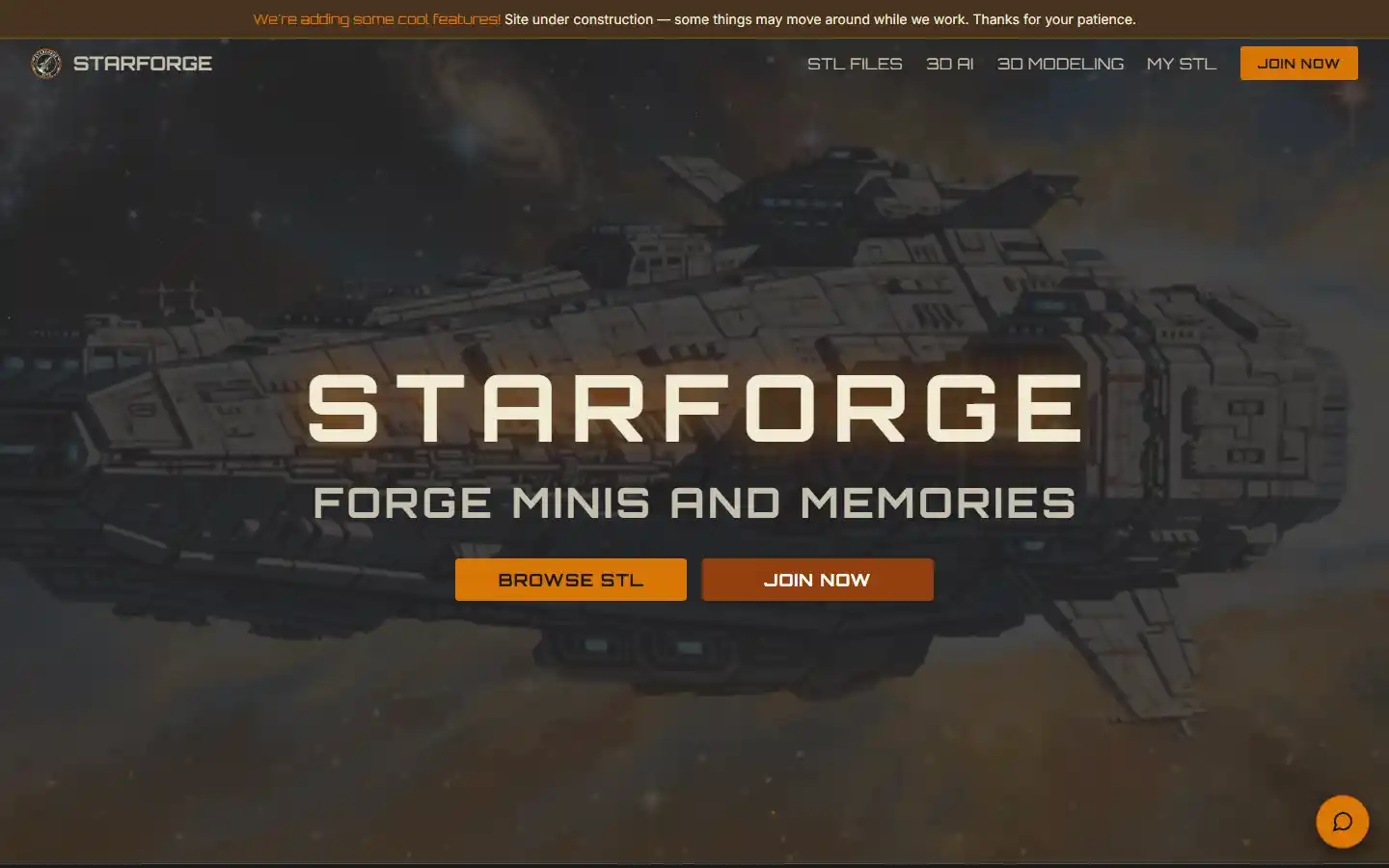 StarForge, the live site